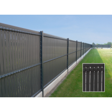 3D  Powder Coated Welded Wire Fence Panel with Plastic PVC UV Slat for European market